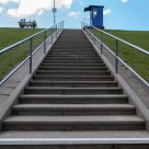Steps leading up to the pretection dyke at Büsum