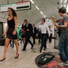 Playing for evening commuters I