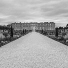 Hampton Court Palace, rear view (B&W)