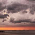 Rainy sunset