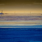 Sunset over ice