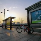 Cycling, sunset