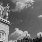 Central Berlin summer sky (B&W)