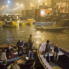 Boats on the river Ganges at night (2)
