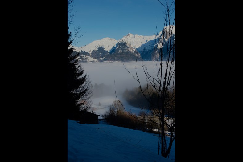 Clouds filling the valley