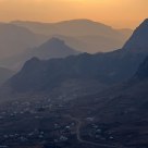 when the sun goes behind the mountains