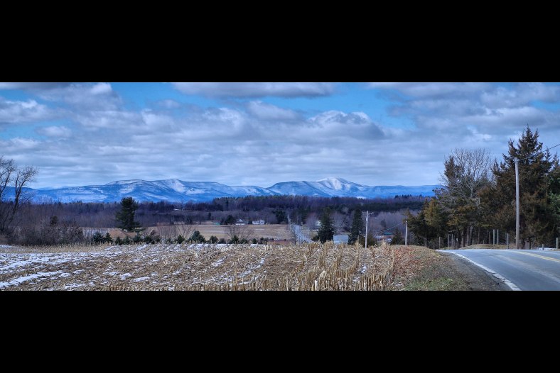 View of the Catskills from across the Hudson River